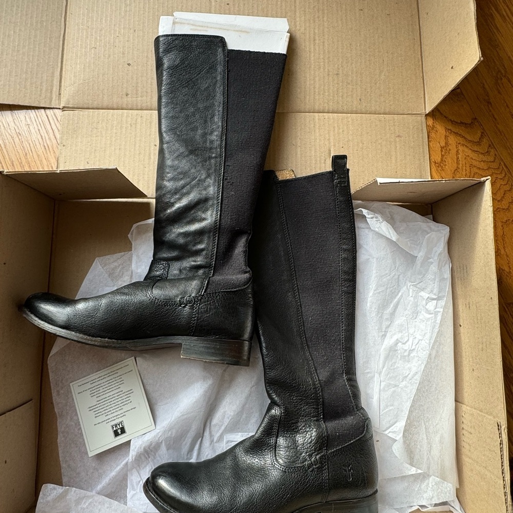 Black, Frye, boots in size 6.5